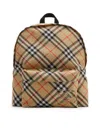 Burberry Men's "check" Backpack In Nude & Neutrals