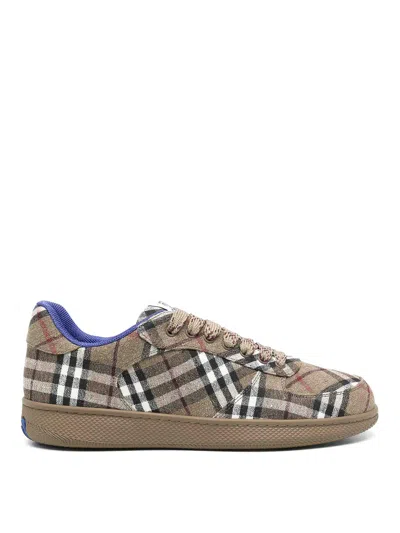 Burberry Archivio Check Sneakers In Brush Ip Check