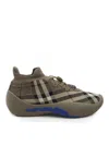Burberry Embroidered Fabric Neptune Slip Ons In Green