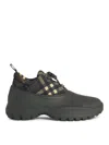 Burberry Checkered Pattern Chunky Sole Sneakers In Brown