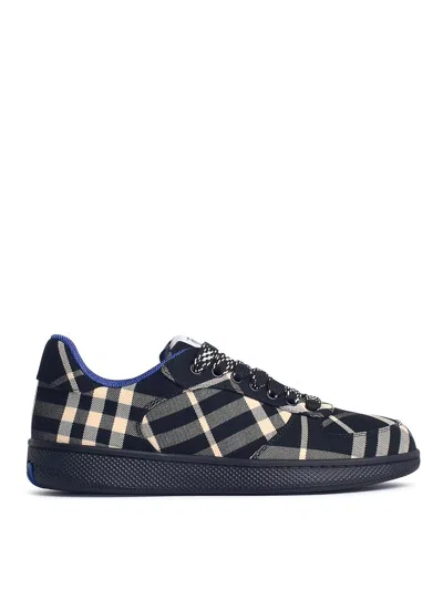 Burberry Terrace Check Sneakers In Black Vintage Check