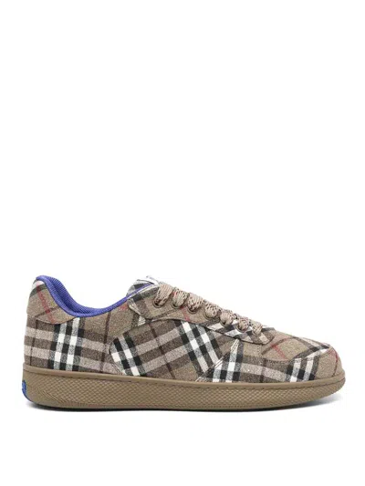 Burberry Archivio Check Sneakers In Brush Ip Check