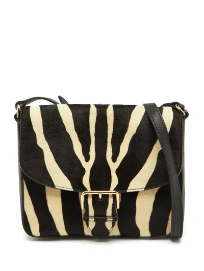 Pre-owned Burberry Zebra-print Leather Shoulder Bag