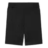Burberry Zion Kids Cotton Check-print Panelled Shorts In Black
