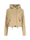 Burberry Beige Cotton Jacket In Brown