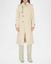 Burberry Zip-detail Belted Trench Coat In Alpine