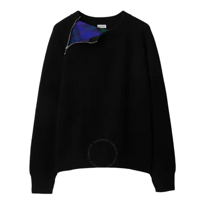 BURBERRY BURBERRY ZIP-DETAIL WOOL JUMPER