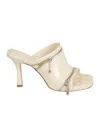 Burberry Quilted Open-toe Pumps With Zipper Detail In Neutral