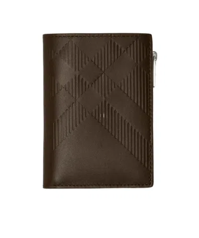Burberry Zip-fastening Leather Bi-fold Wallet In Green