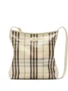Burberry Small Canvas Highlands Shoulder Bag In Neutral