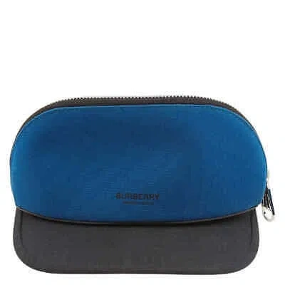 Pre-owned Burberry Zip Pocket Detail Visor Hat In Blue