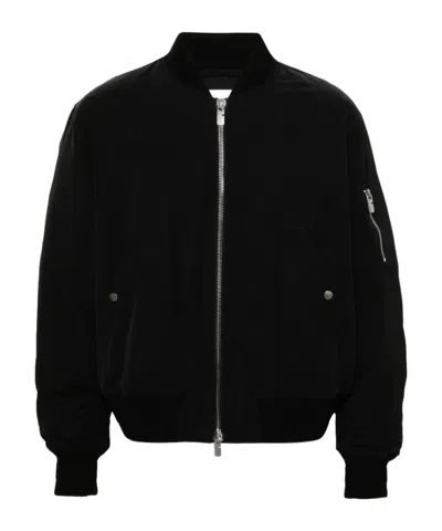 Burberry Zip-up Bomber Jacket In Black
