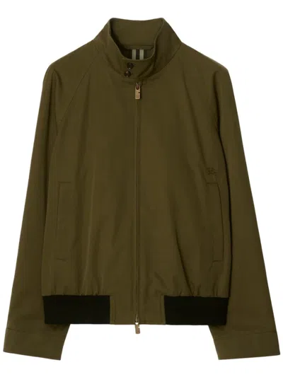 Burberry Zip-up Bomber Jacket In Green