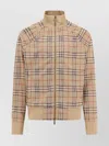 Burberry Beige Sweatshirt With Check Motif In Jacquard In Neutral