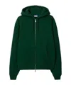 Burberry Cotton Sweatshirt With Ekd Patch In Green