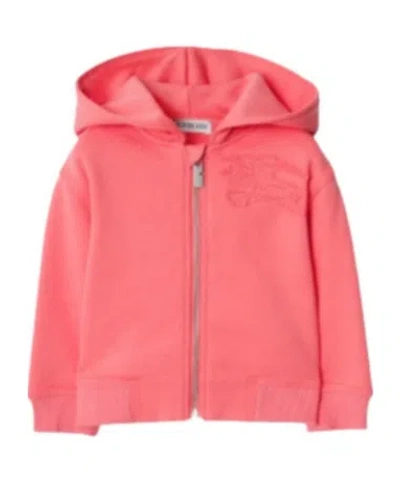 Burberry Zip-up Cotton Hoodie In Pink