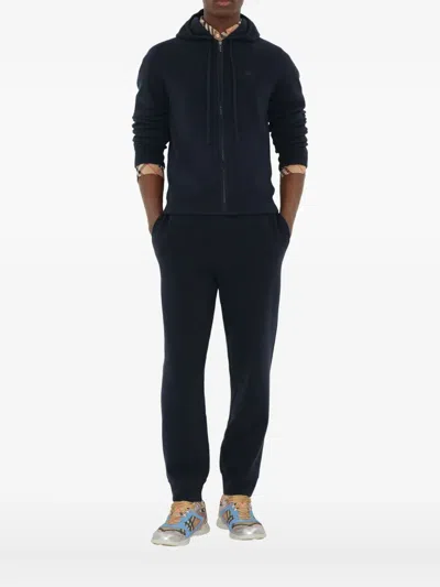 Burberry Zip-up Hoodie In Black