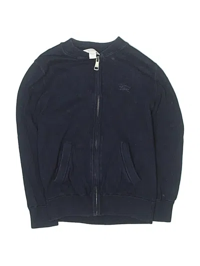Pre-owned Burberry Kids' Zip Up Hoodie In Blue
