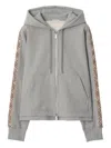 Burberry Zip-up Hoodie In Gray