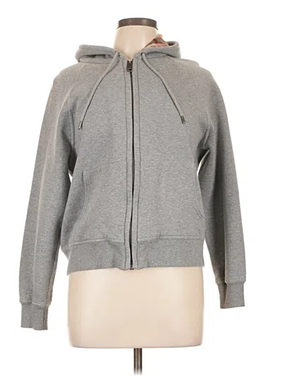 Pre-owned Burberry Zip Up Hoodie In Gray
