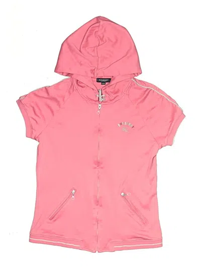 Pre-owned Burberry Kids' Zip Up Hoodie In Pink