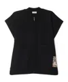Burberry Check-print Logo-patch Cape In Black