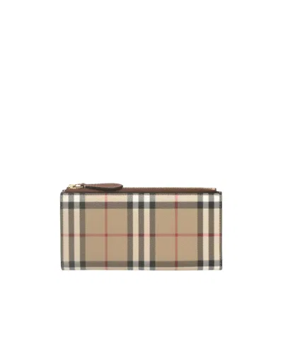 Burberry Zip Wallet In Brown
