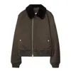 Burberry Zipped Shearling-collar Bomber Jacket