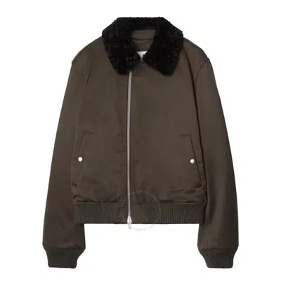 BURBERRY BURBERRY ZIPPED SHEARLING-COLLAR BOMBER JACKET