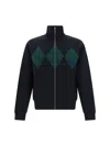 Burberry Ekd-embroidered Argyle Track Jacket In Black