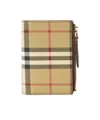 Burberry Leather Purses And Cardholders With Zip Pocket In Nude