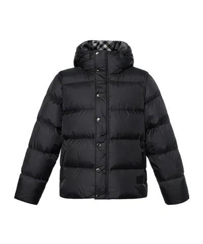 Burberry Zippered Cotton Jacket In Black