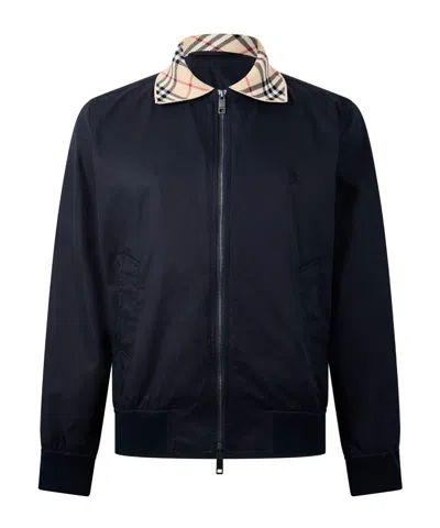 Burberry Zip-up Bomber Jacket In Black