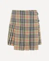 Burberry Pleated Wool Skirt In Archive Beige In Neutral
