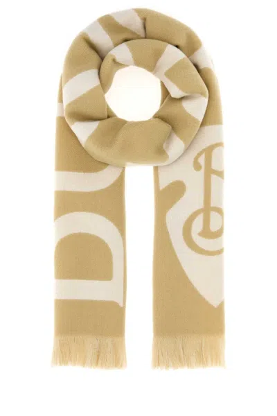 Burberry -inspired Unisex Wool Scarf In Beige O Tan