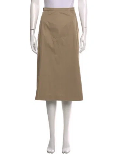 Pre-owned Burberrys Pleated Accents Knee-length Skirt In Neutrals