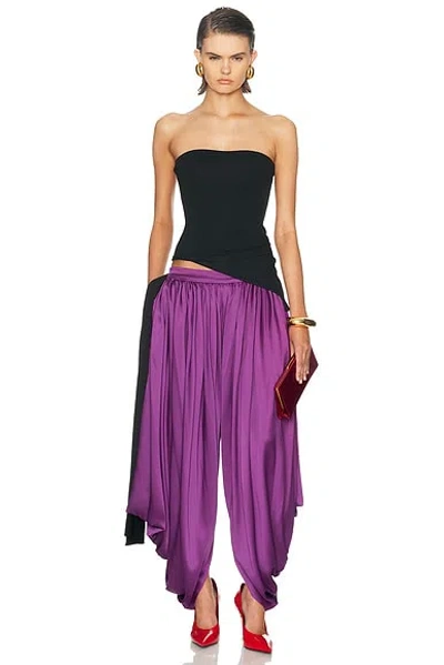 Burc Akyol Bustier Jersey Wrap Top In Black