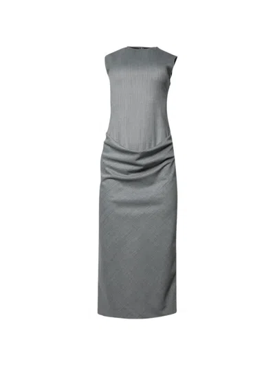 Burc Akyol Caryatid Wool Maxi Dress In Black