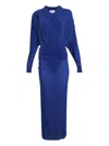 Burc Akyol Draped Maxi Dress In Blue