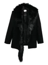 Burc Akyol Faux-fur Coat In Black