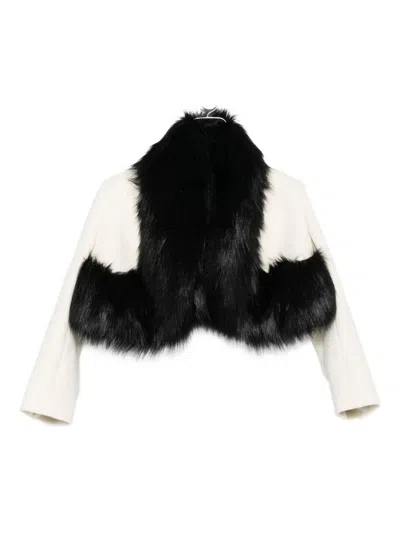Burc Akyol Faux-fur-trimmed Jacket In White