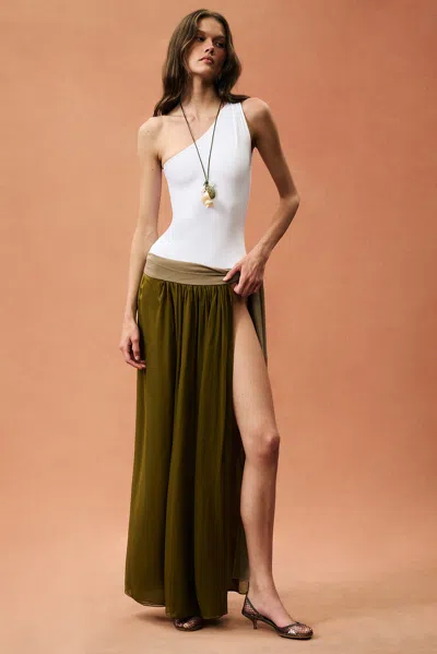 Burc Akyol For Fwrd Gitane Chiffon Skirt In Green
