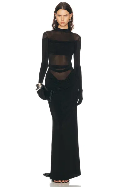 Burc Akyol For Fwrd Jersey Caryatid Dress In Black