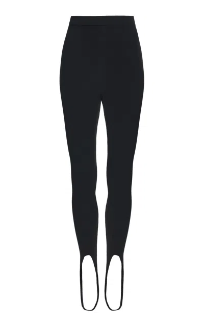 Burc Akyol Fuseaux Crepe Jersey Leggings In Black