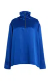Burc Akyol Half-zip Satin Top
