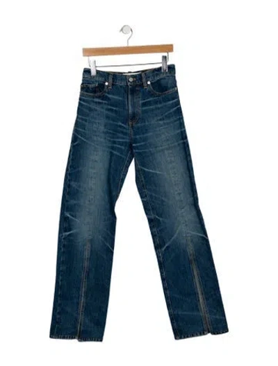 Pre-owned Burc Akyol High-rise Straight Leg Jeans In Blue