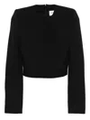 Burc Akyol Long-sleeve Crew-neck Blouse In Black