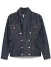 Burc Akyol Open Heart Denim Jacket In Blue
