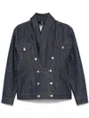 Burc Akyol Open Heart Denim Jacket In Blue