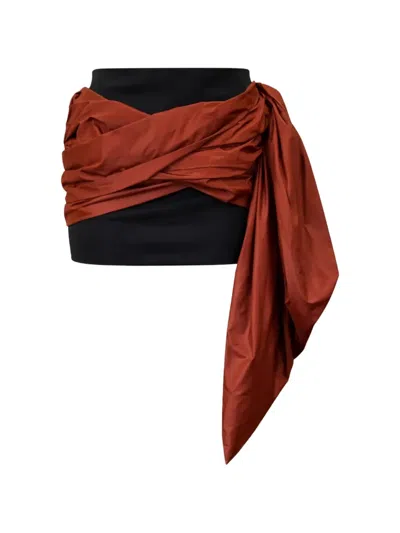 Burc Akyol 드레이프 미니 스커트 In Red
